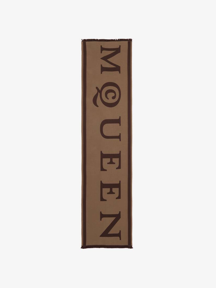 McQueen Jacquard-Schal aus Wolle