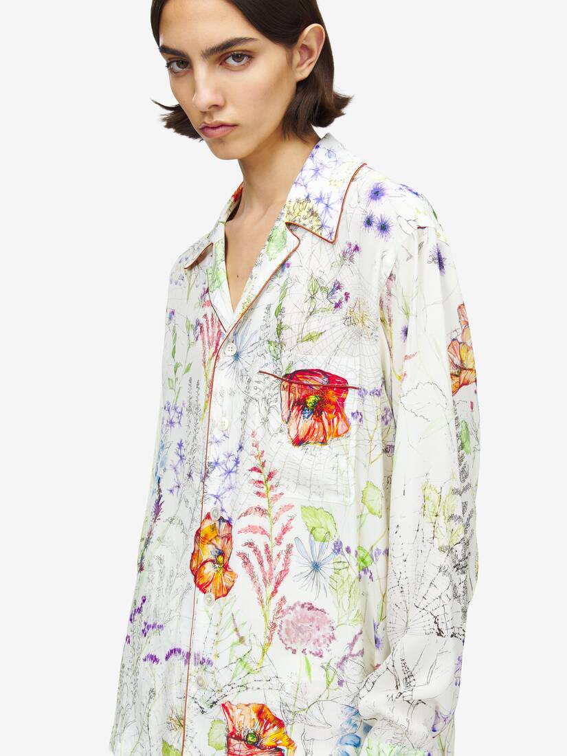 Meadow Floral Pyjama Shirt | Alexander McQueen - image 4