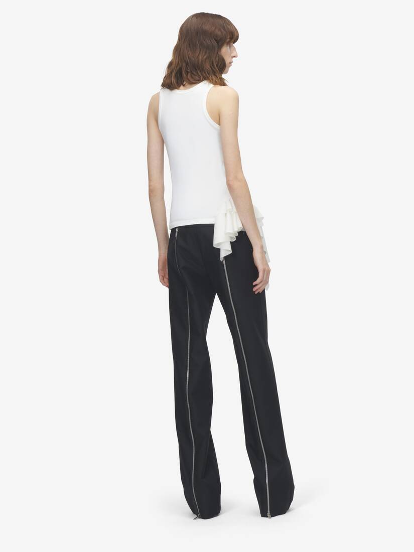 Asymmetric Ruffle Tank Top | Alexander McQueen - image 4