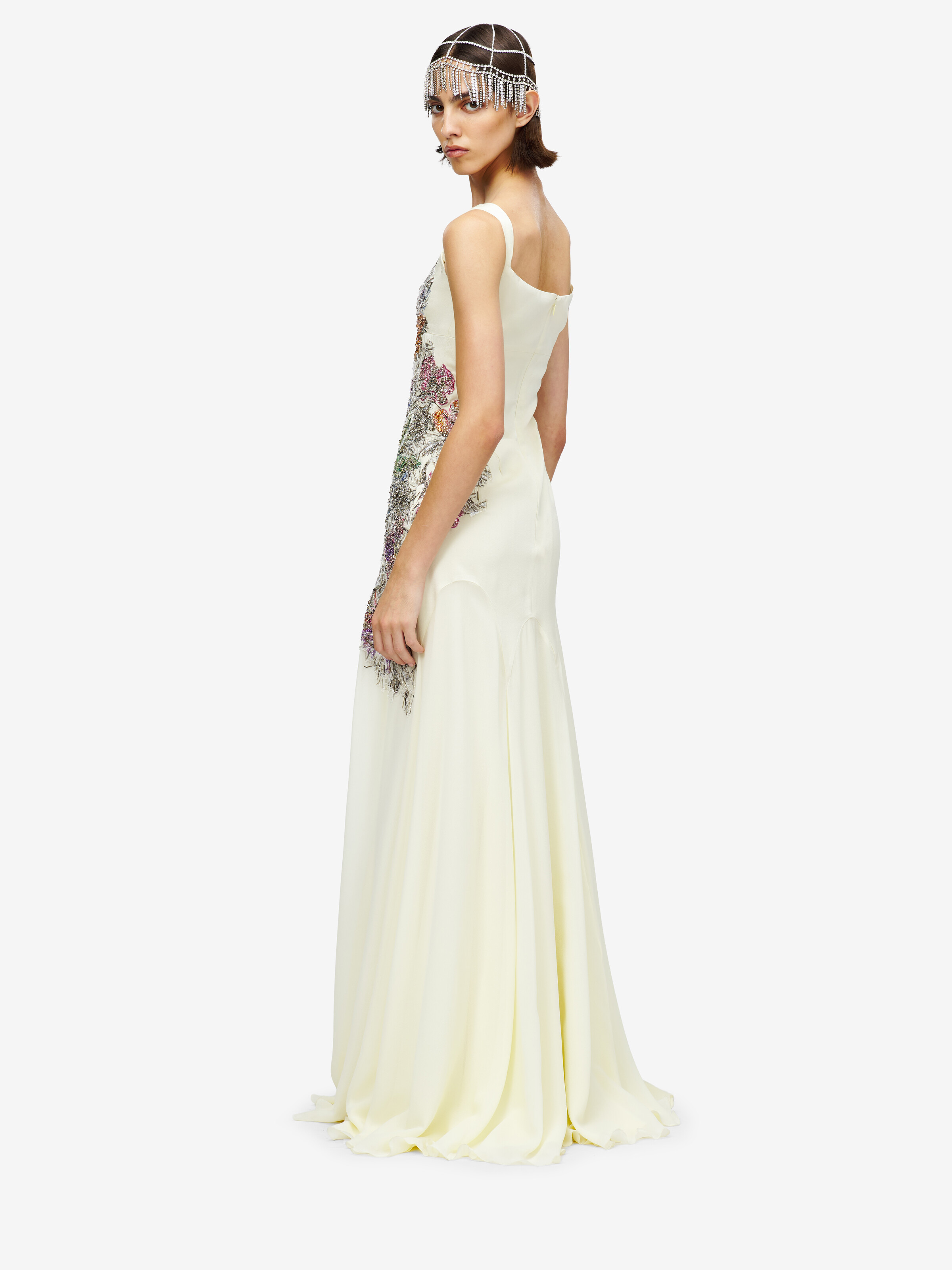 碎花刺绣晚宴连衣裙 in 61% 粘胶纤维, 39% 醋酸盐 | Alexander McQueen - image 4