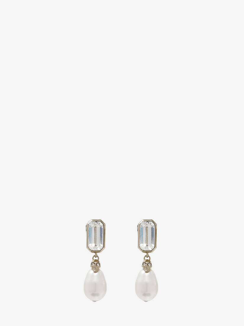 Boucles d'Oreilles Skull et Cristaux