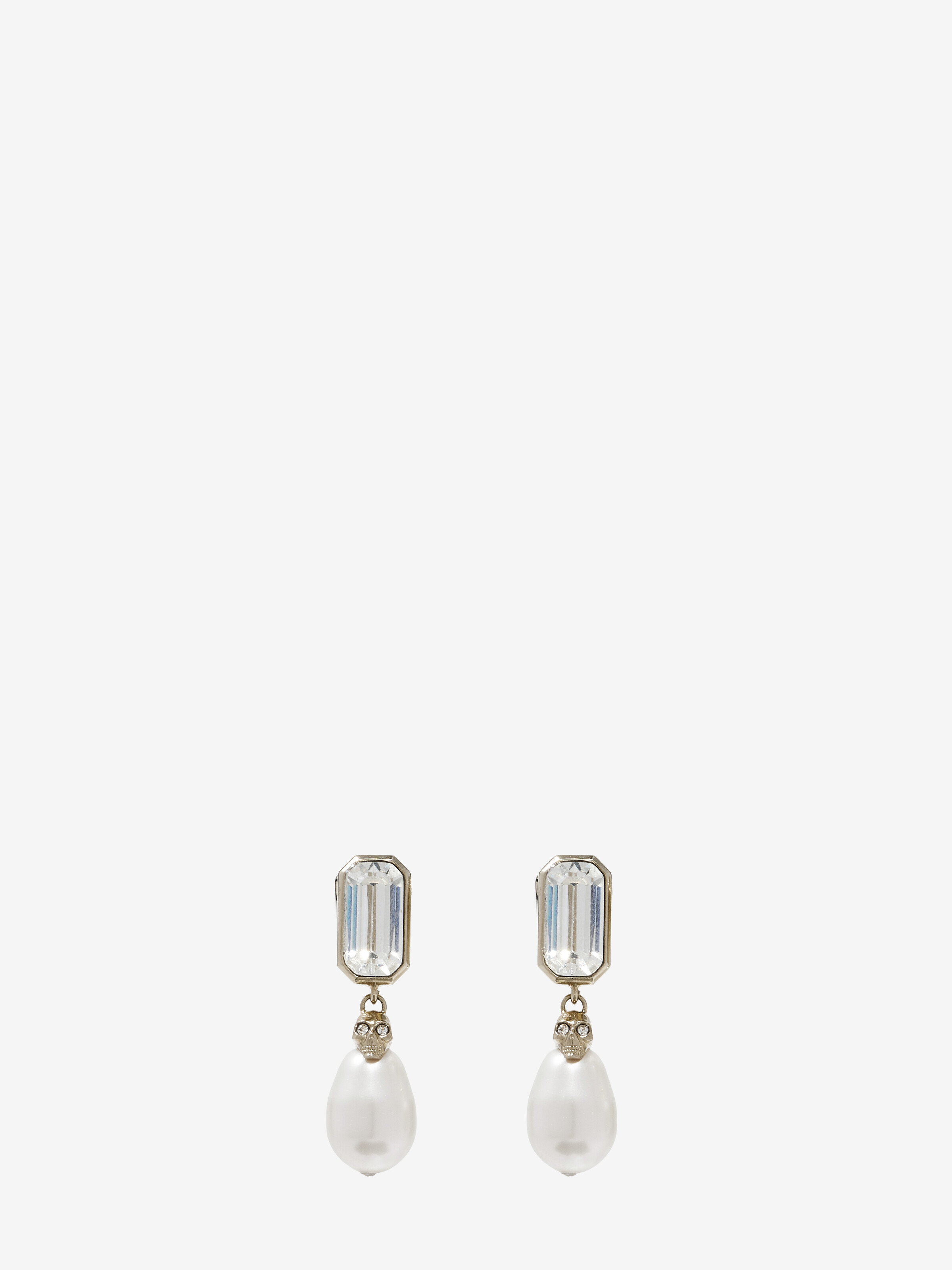 Boucles d'Oreilles Skull et Cristaux