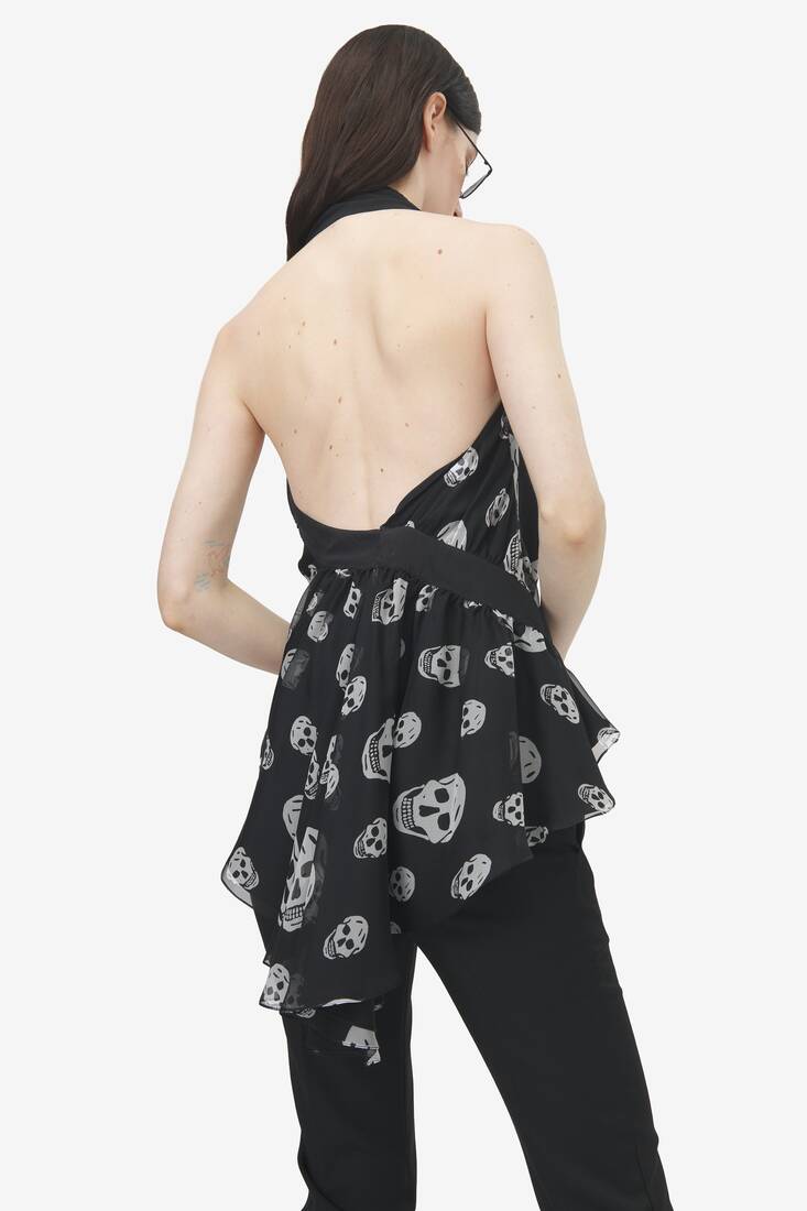 Asymmetrisches Top mit Skull-Print | Alexander McQueen - image 4