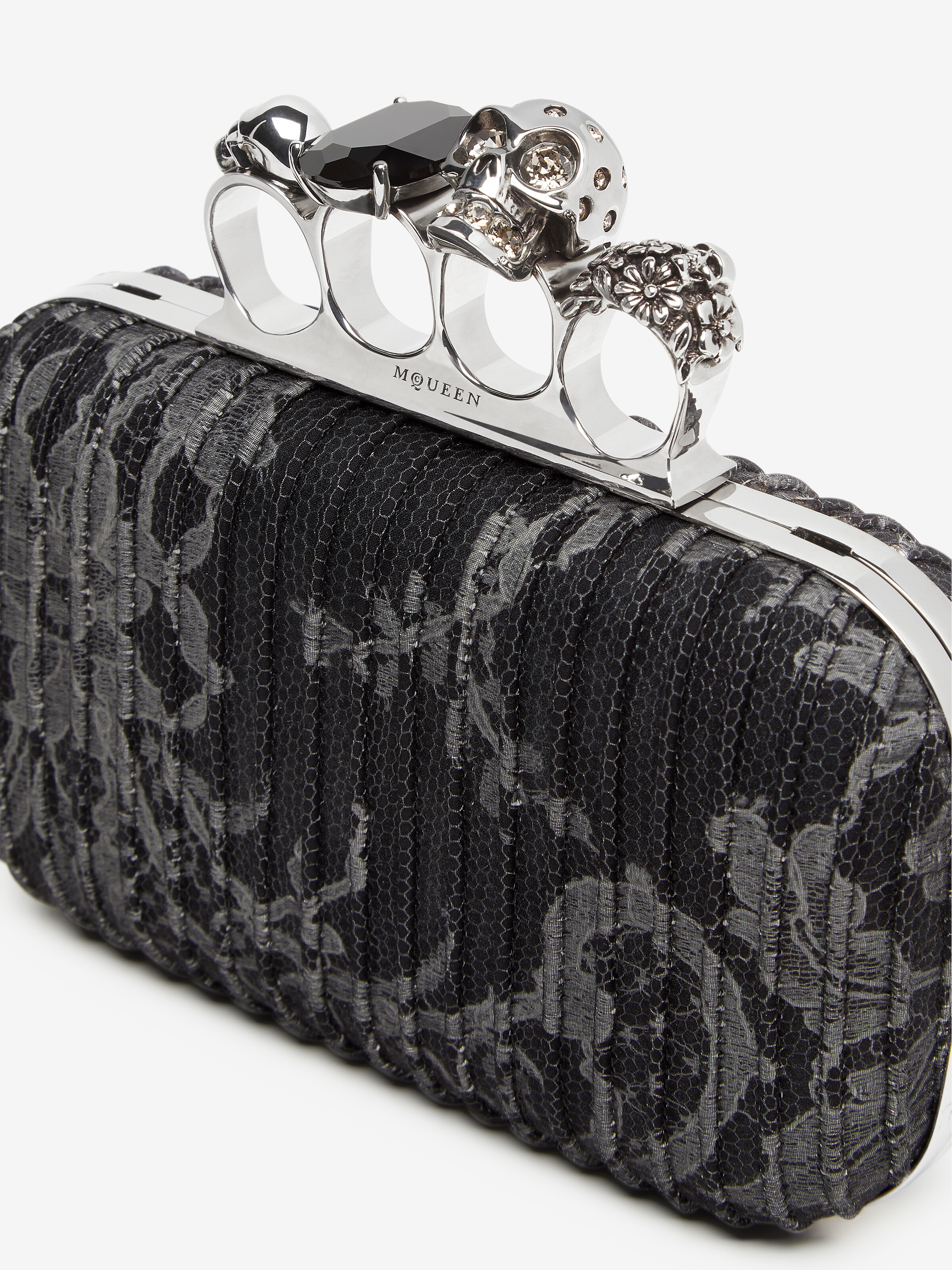 Women's Knuckle Clutch in Black in Lamb Leather  | Alexander McQueen - image 6