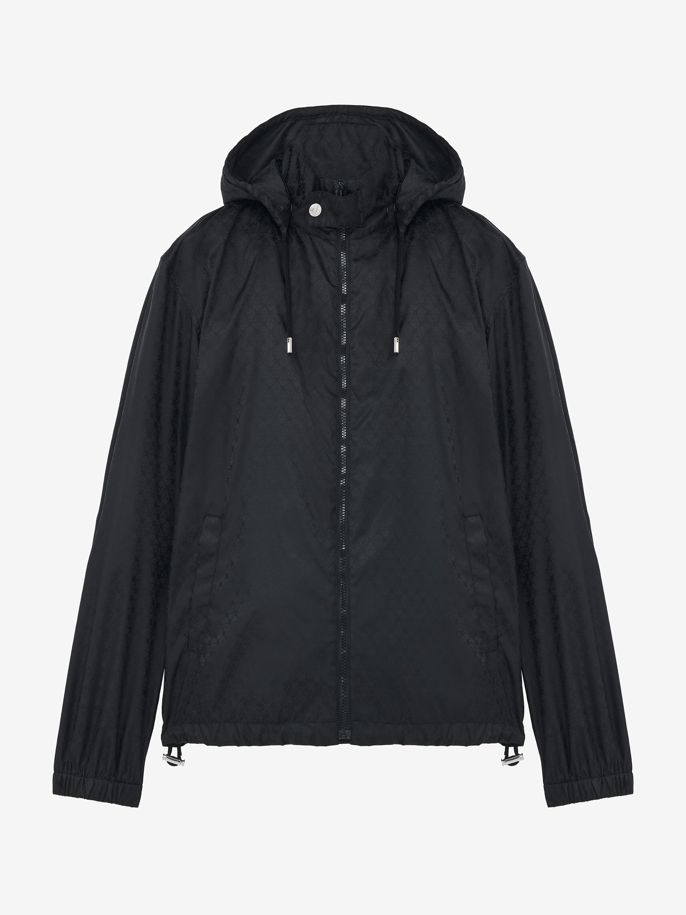 Men's Skull Jacquard Windbreaker in Black in Polyamid | Alexander McQueen - image 1