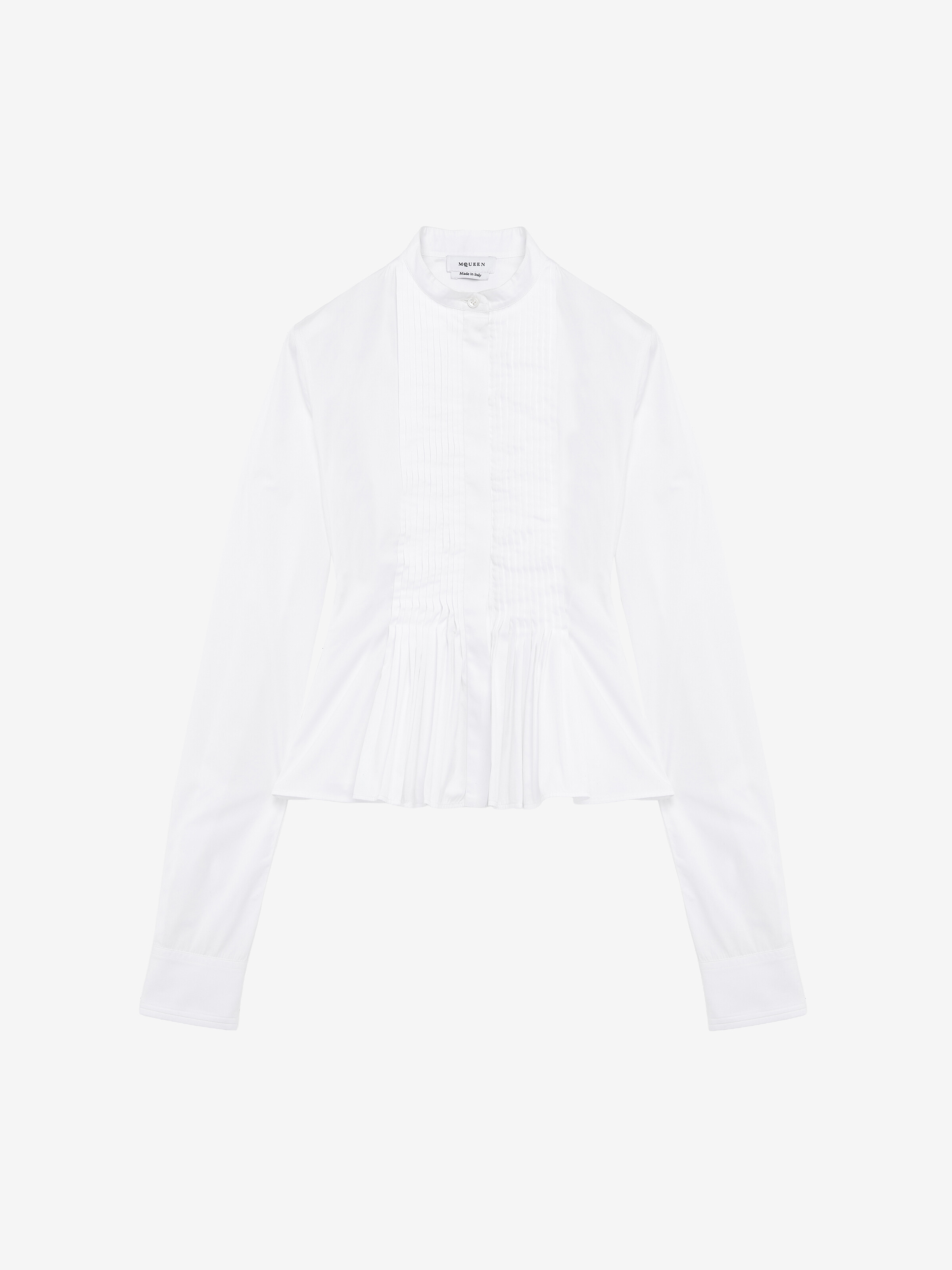 Women's Peplum Shirt in Optical White in 100% Cotton | Alexander McQueen - image 2