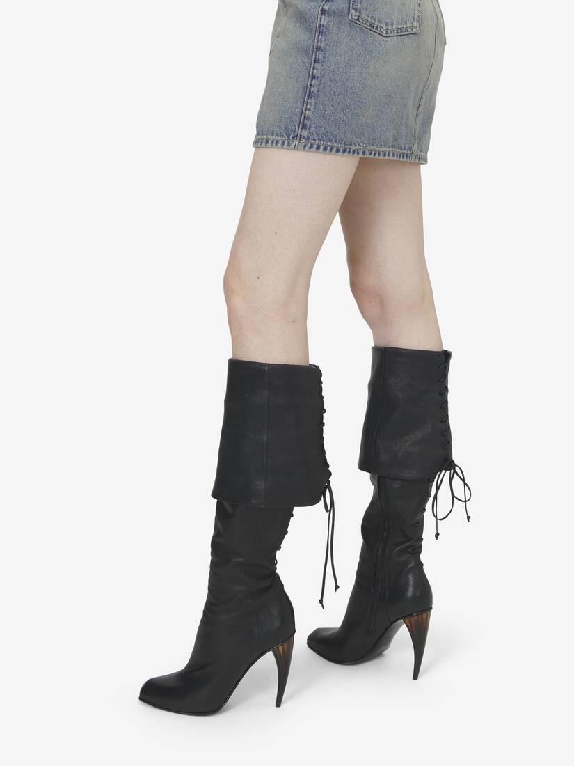 Horn Heel Knee-High Boot | Alexander McQueen - image 2