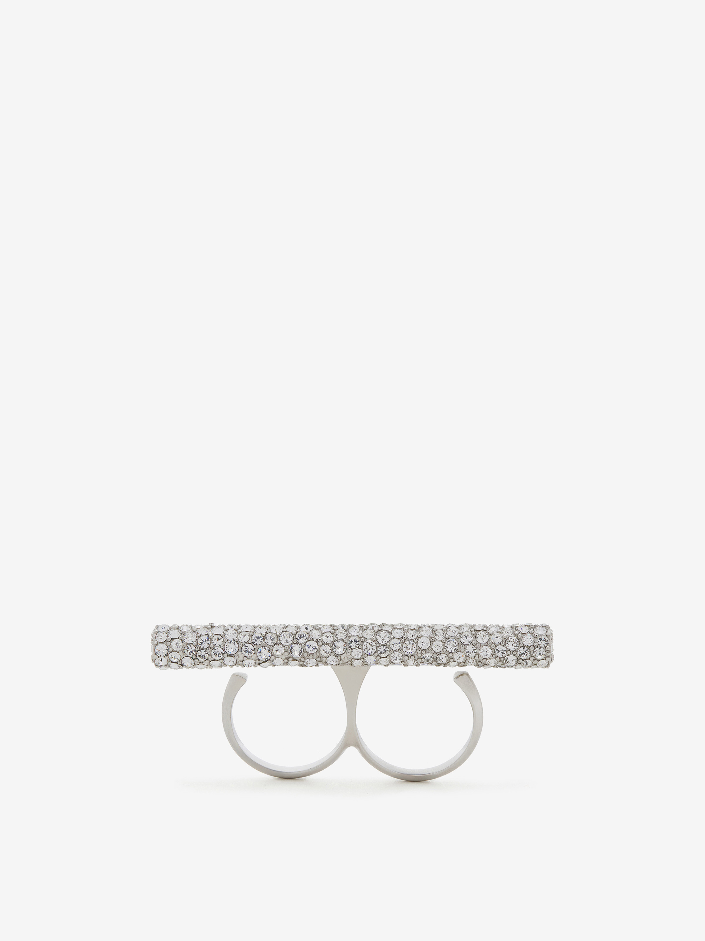 Jewelled T-Bar Double Ring