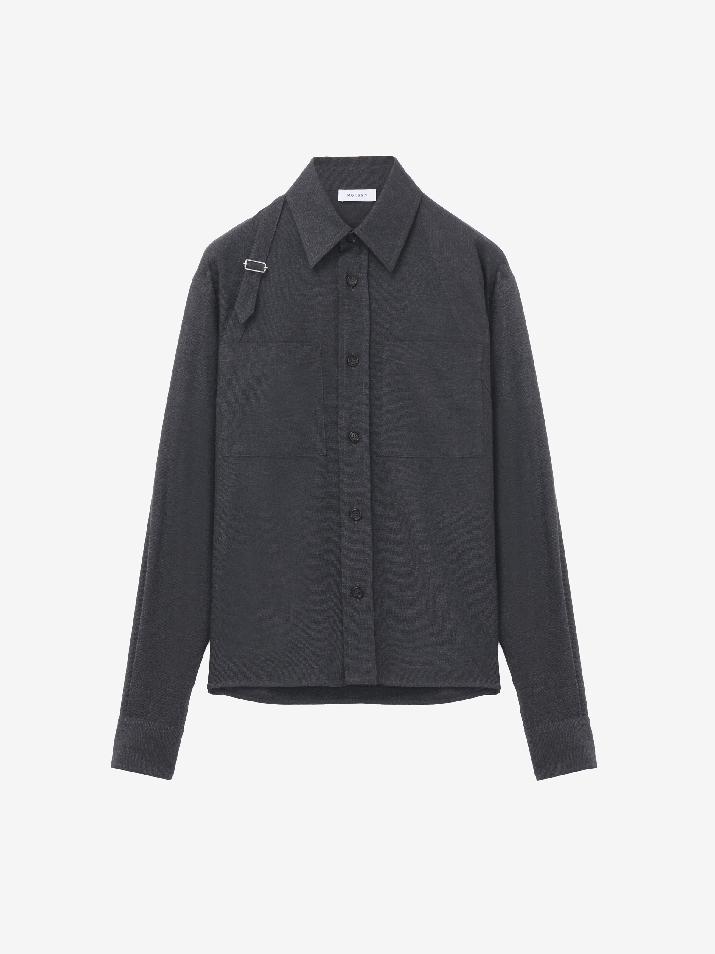 Surchemise harnais pour Homme en Charbon in 100% Coton | Alexander McQueen - image 1