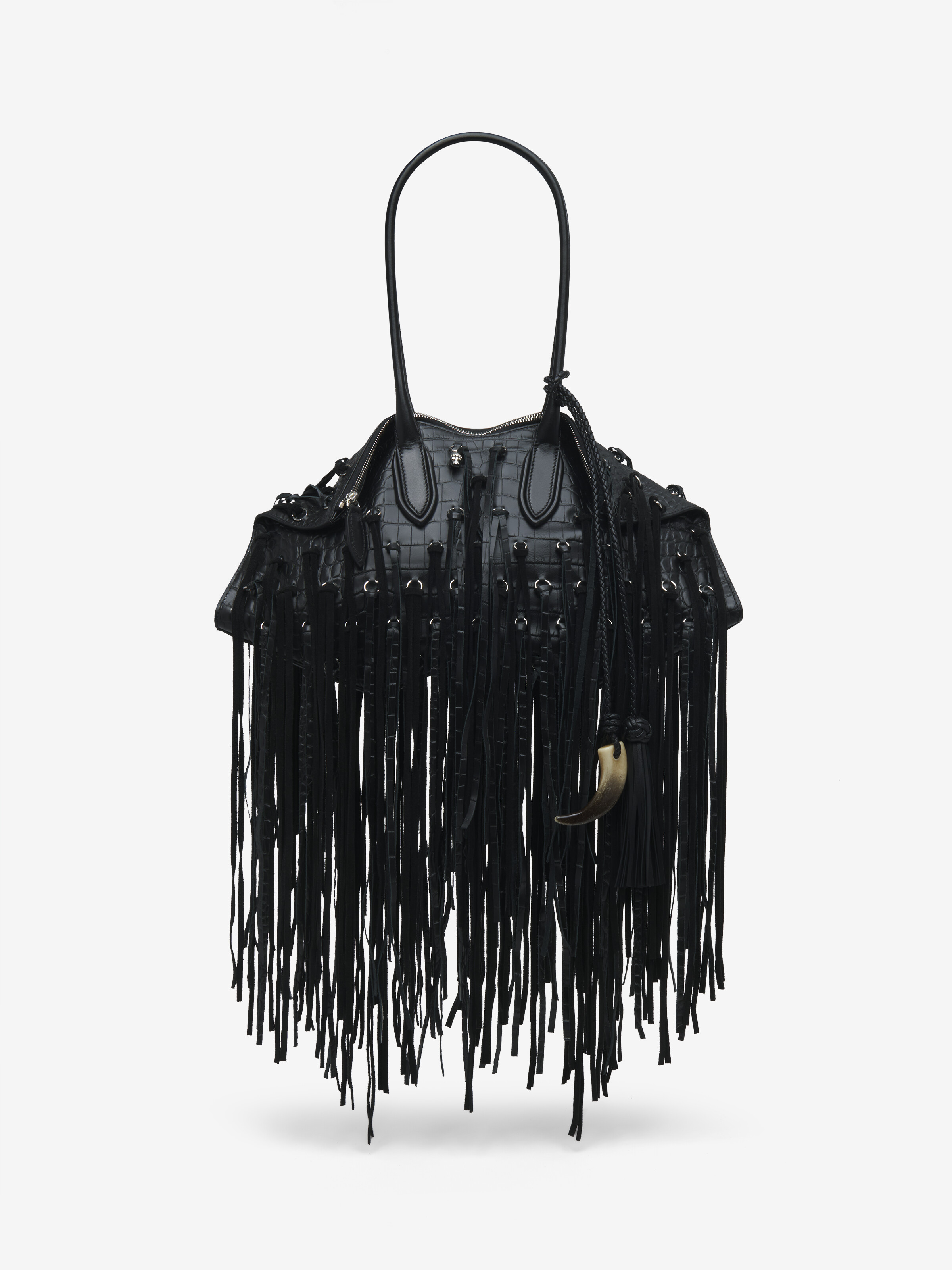 Women's Manta Bag in Black in Calf Leather | Alexander McQueen - image 1