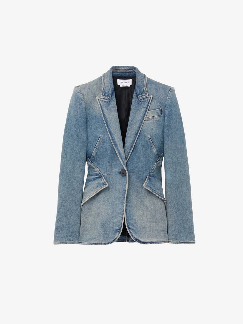 Stretch Denim Jacket | Alexander McQueen - image 1