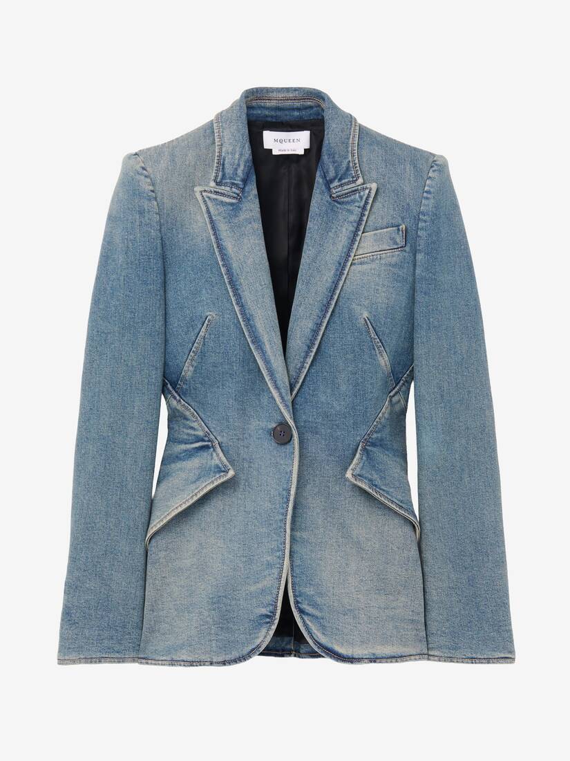 Stretch Denim Jacket | Alexander McQueen - image 1