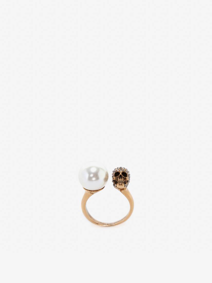 Pearl-like Skull Ring | Alexander McQueen - image 1