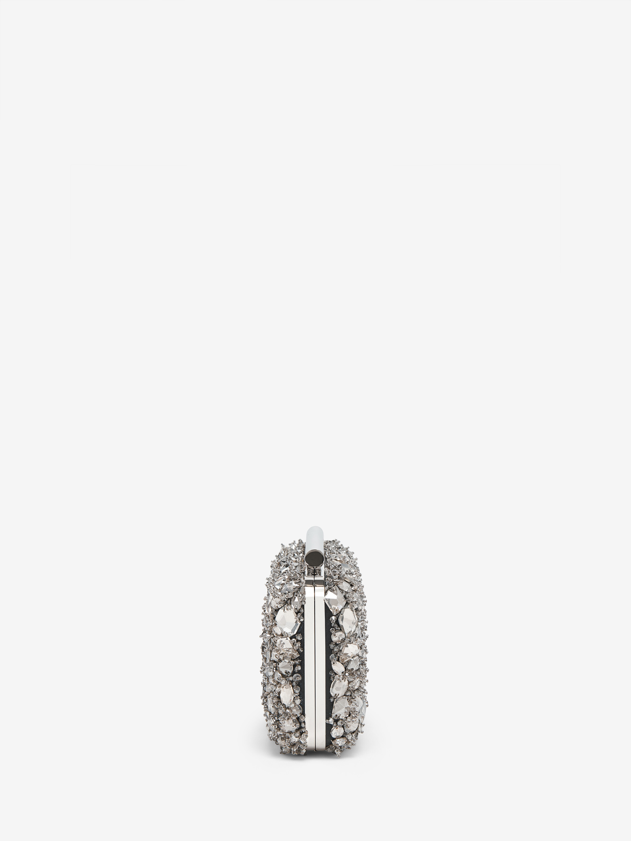 Crystal Embroidery T-Bar Box Clutch