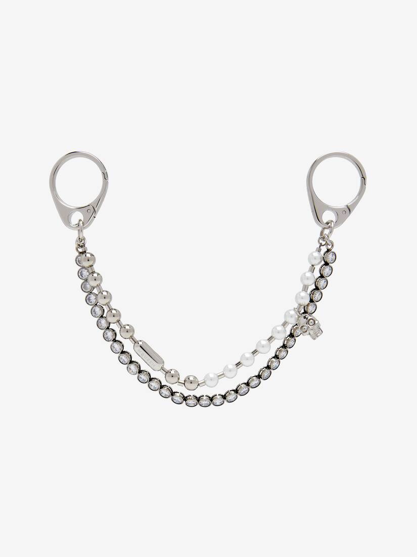 Pearl & Crystal Double Chain Charm | Alexander McQueen - image 1