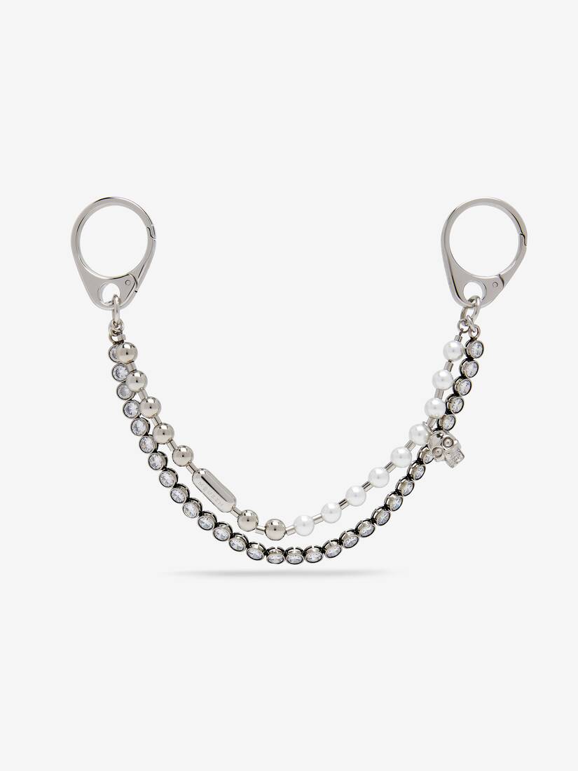 Pearl & Crystal Double Chain Charm | Alexander McQueen - image 1