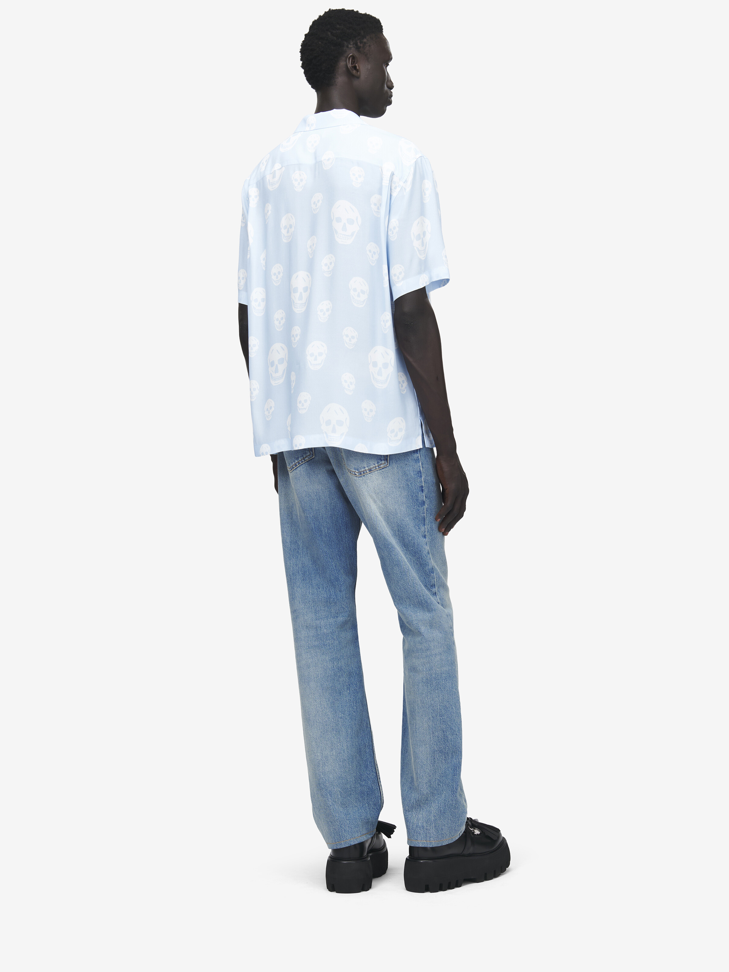 Skull Print Hawaiian Shirt