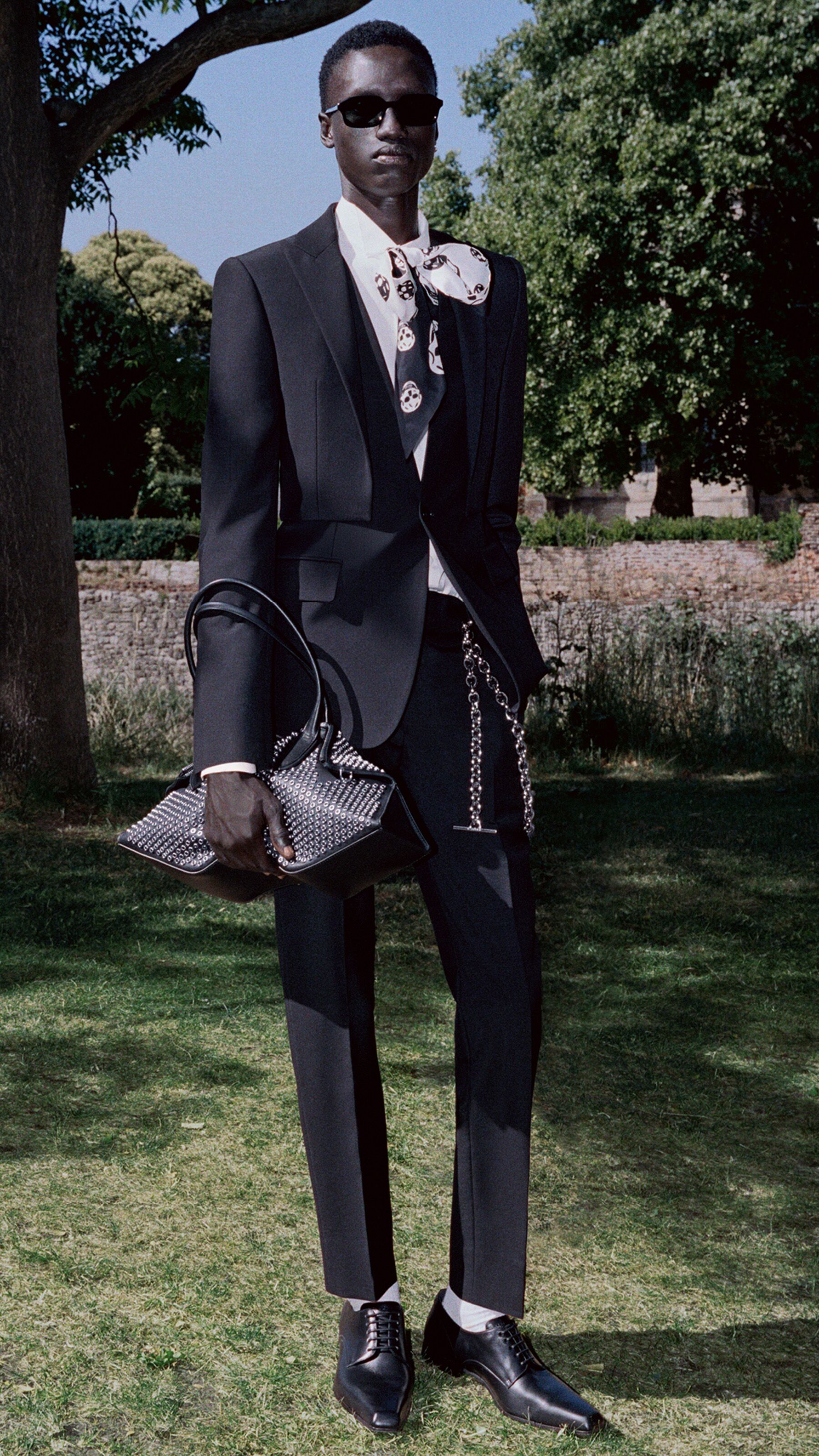 Men's McQueen Black Manta Bag