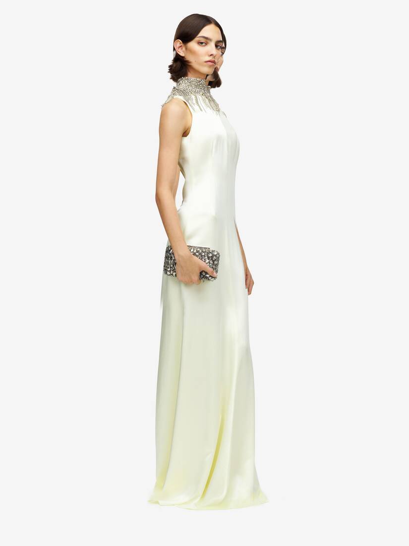 Robe de Soirée à Broderie Chain Mail