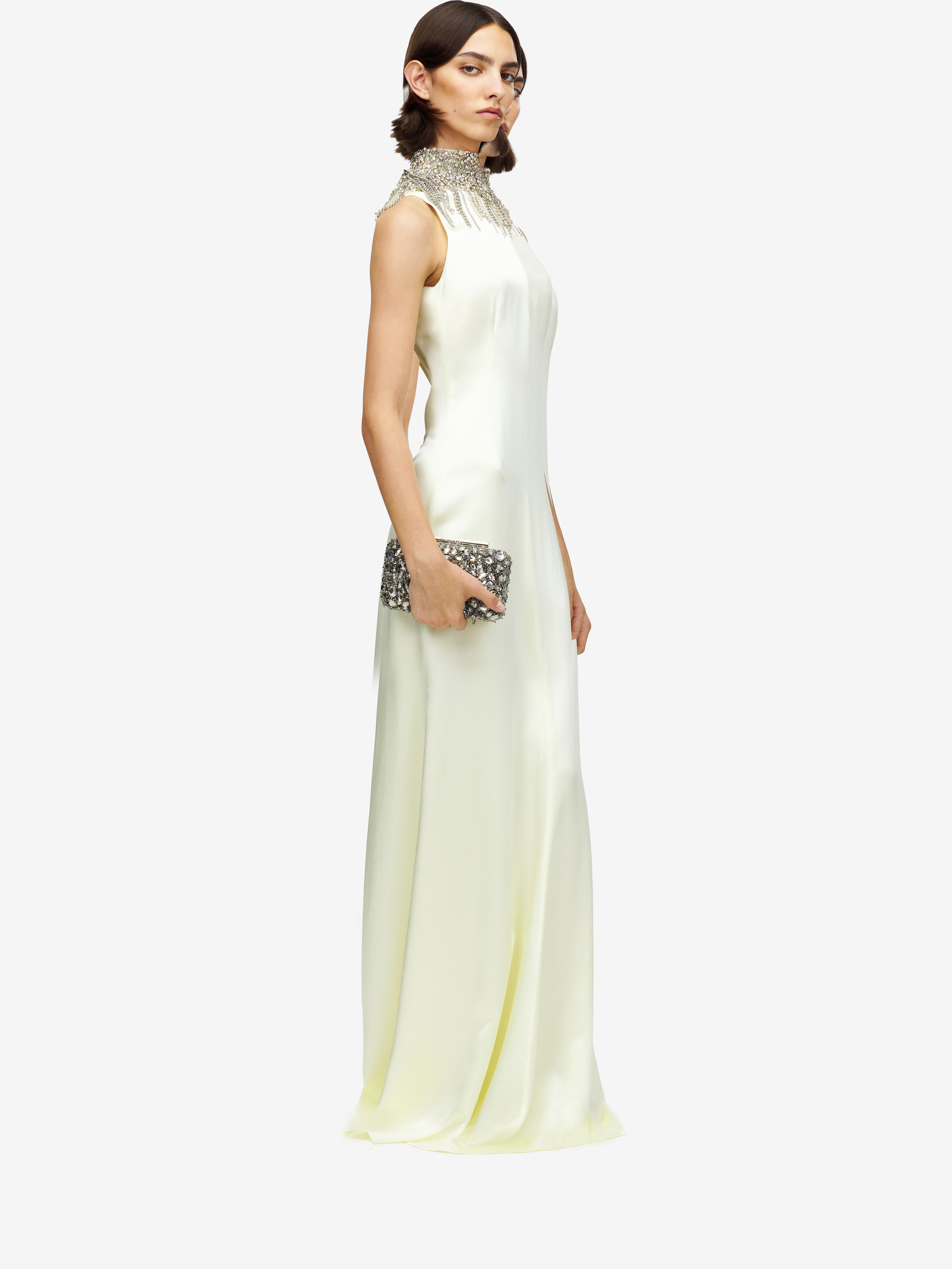 Chain Mail Embroidery Evening Dress
