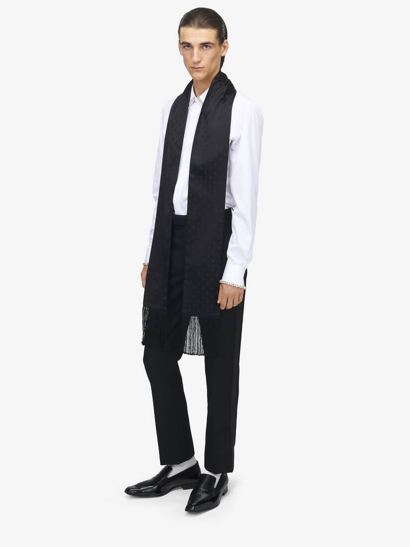 Skull Jacquard Scarf