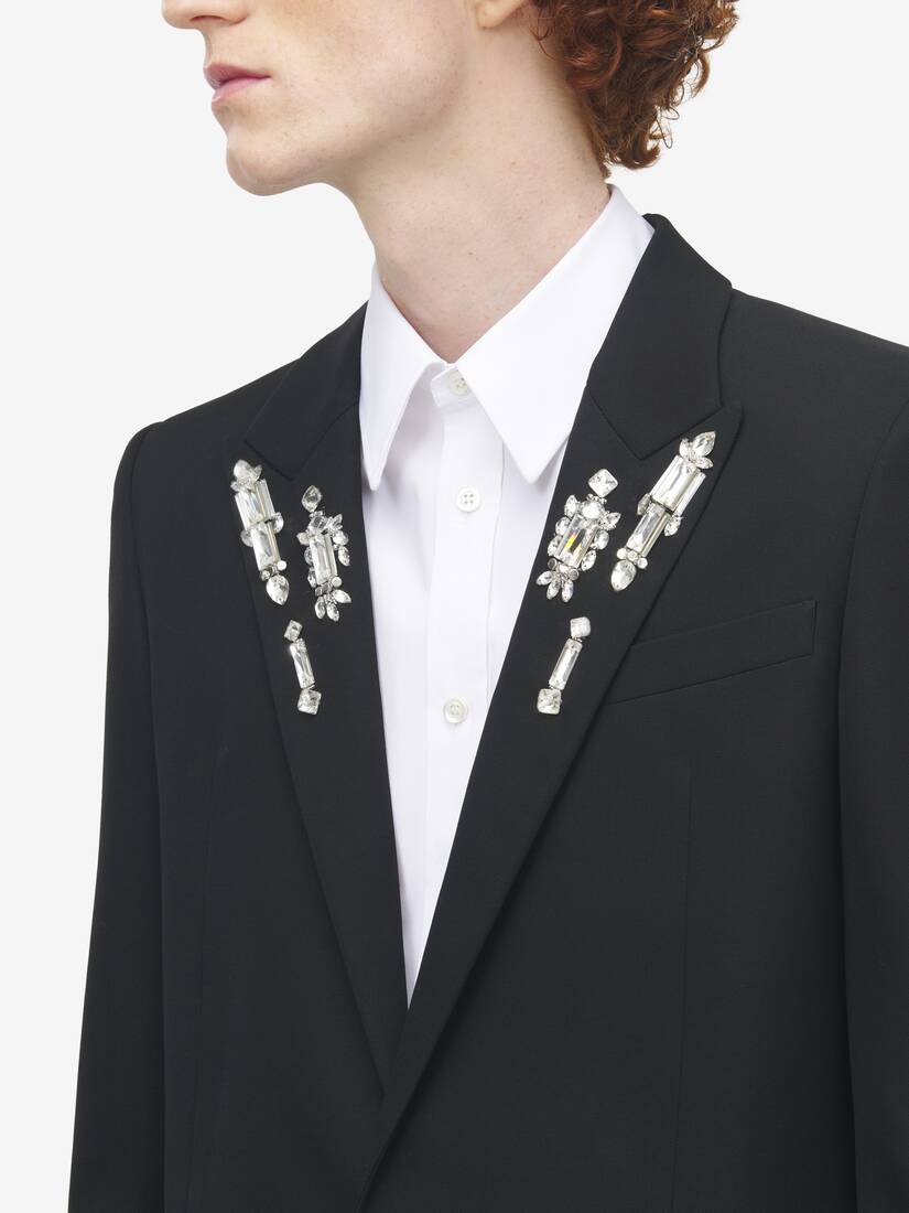 Crystal Mirror Embroidery Single-breasted Jacket | Alexander McQueen - image 5