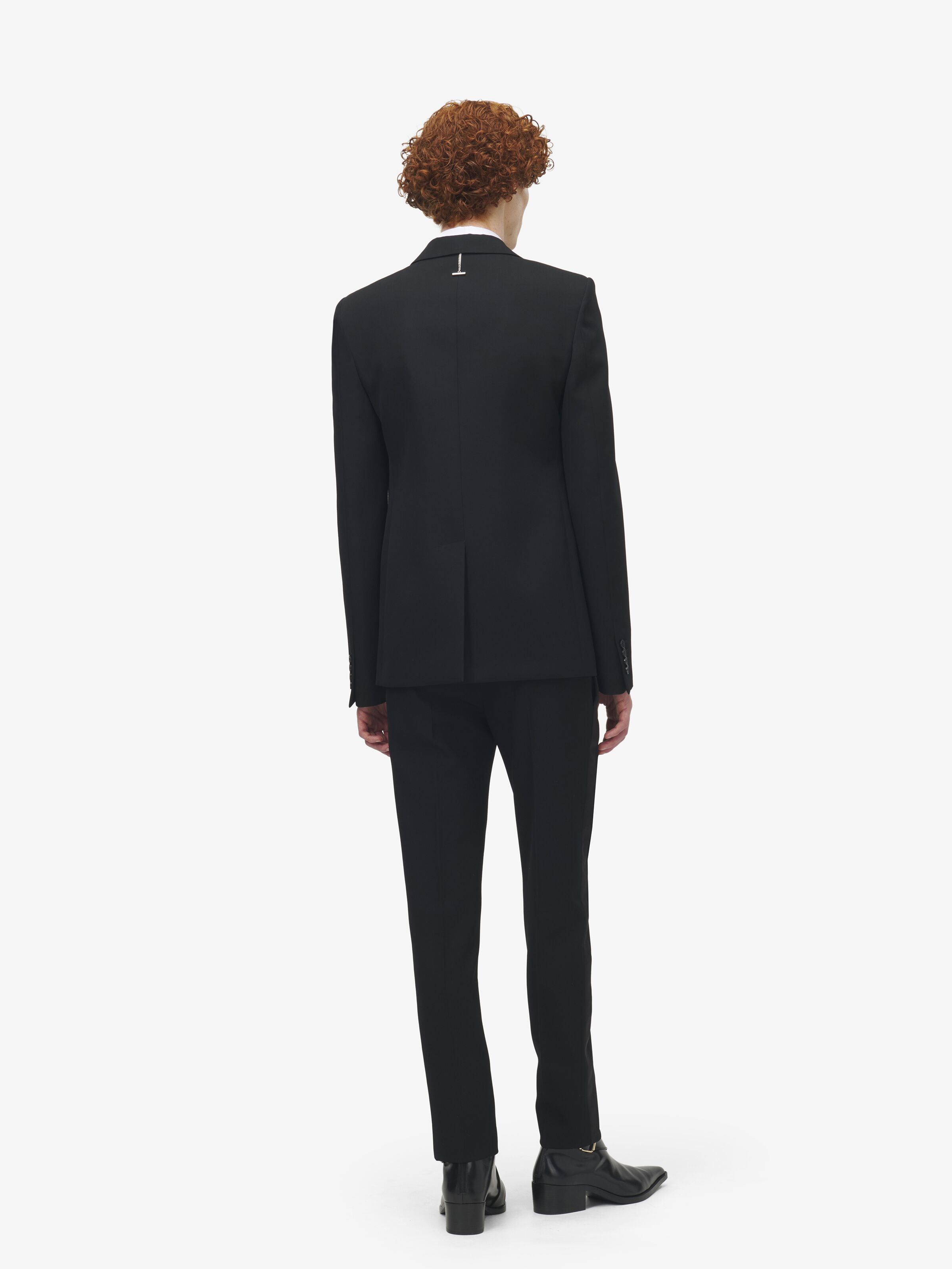 Einreihige Jacke mit Kristallspiegelstickerei für Herren in Schwarz in 100% Wolle | Alexander McQueen - image 5