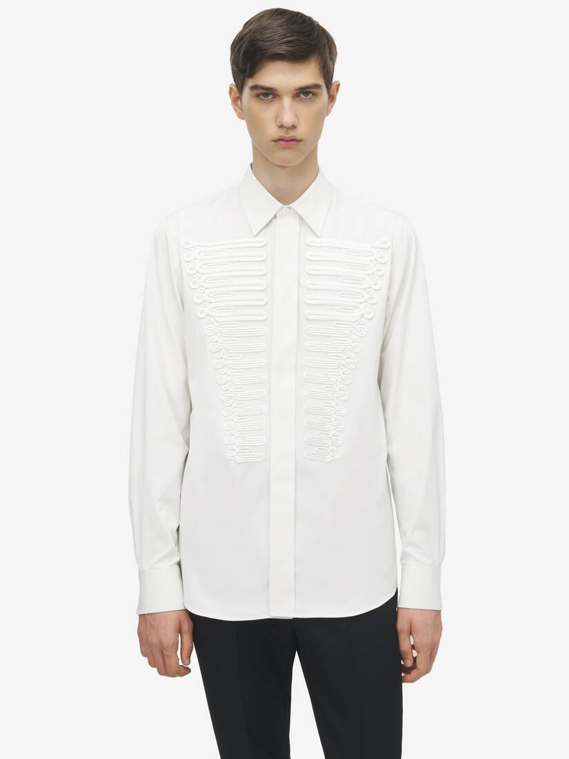 盘扣风格细节府绸衬衫 | Alexander McQueen - image 6