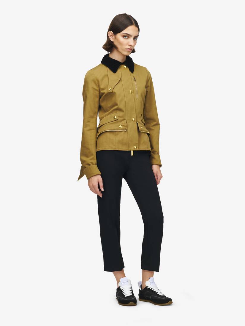 Kickback棉質人字紋外套 | Alexander McQueen - image 3