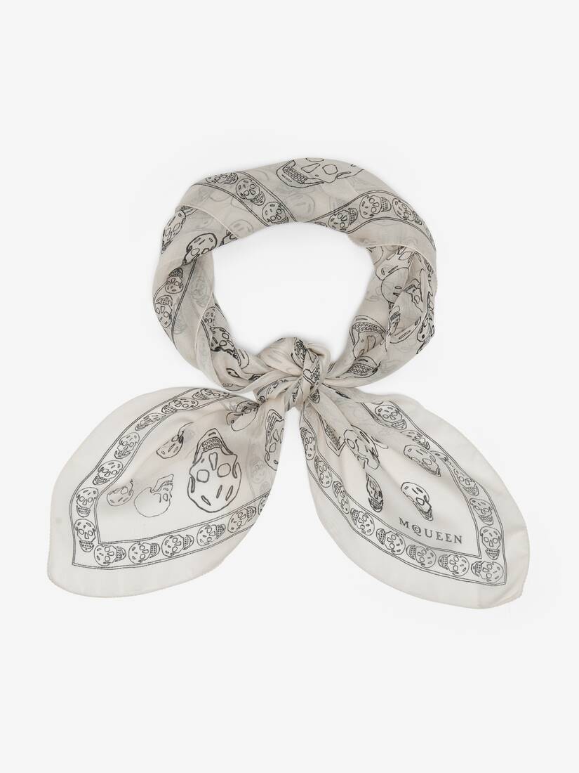 Handbemaltes Skull Foulard | Alexander McQueen - image 2