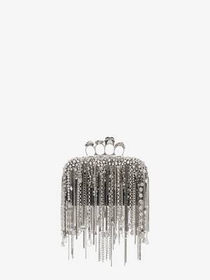 ALEXANDER MCQUEEN ブラックジュエル ナックル クラッチ 直営店 ALEXANDER MCQUEEN ブラックジュエル ナックル クラッチ 直営店