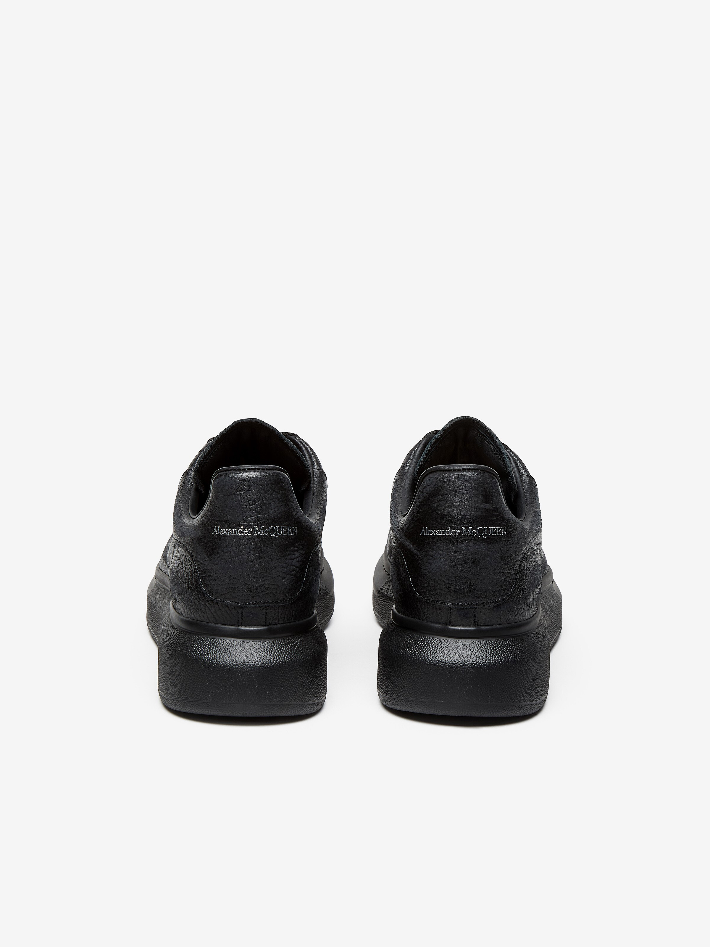 Men's Oversized Sneaker in Black in Calf Leather | Alexander McQueen - image 2