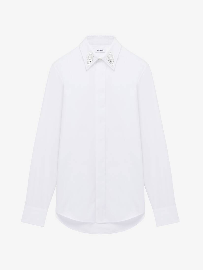 Crystal Mirror Embroidery Shirt
