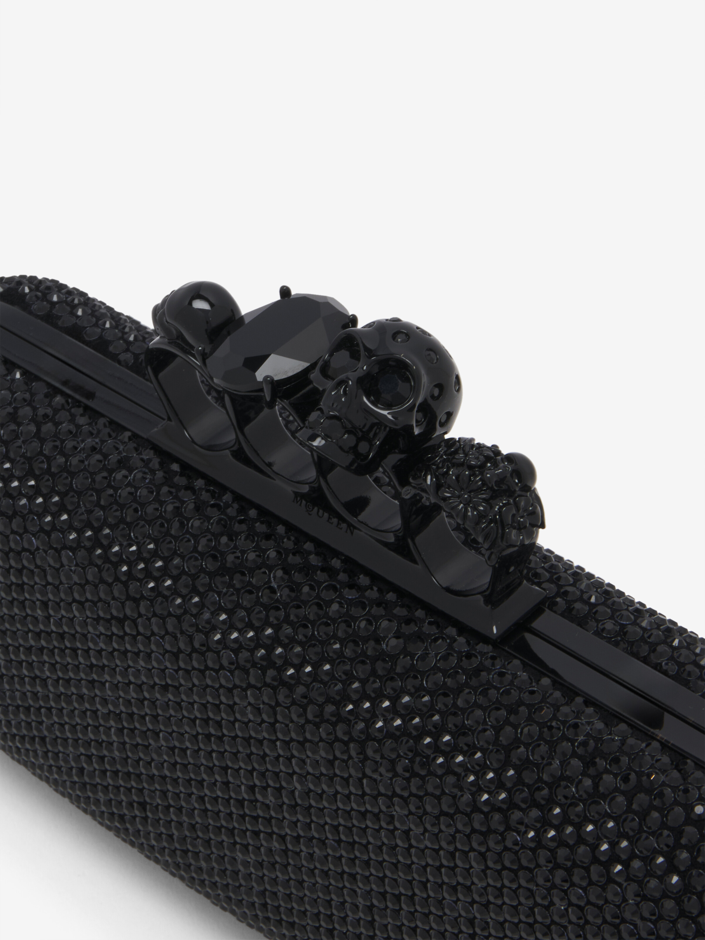Longue minaudière Knuckle pour Femme en Noir in Cuir de veau | Alexander McQueen - image 6