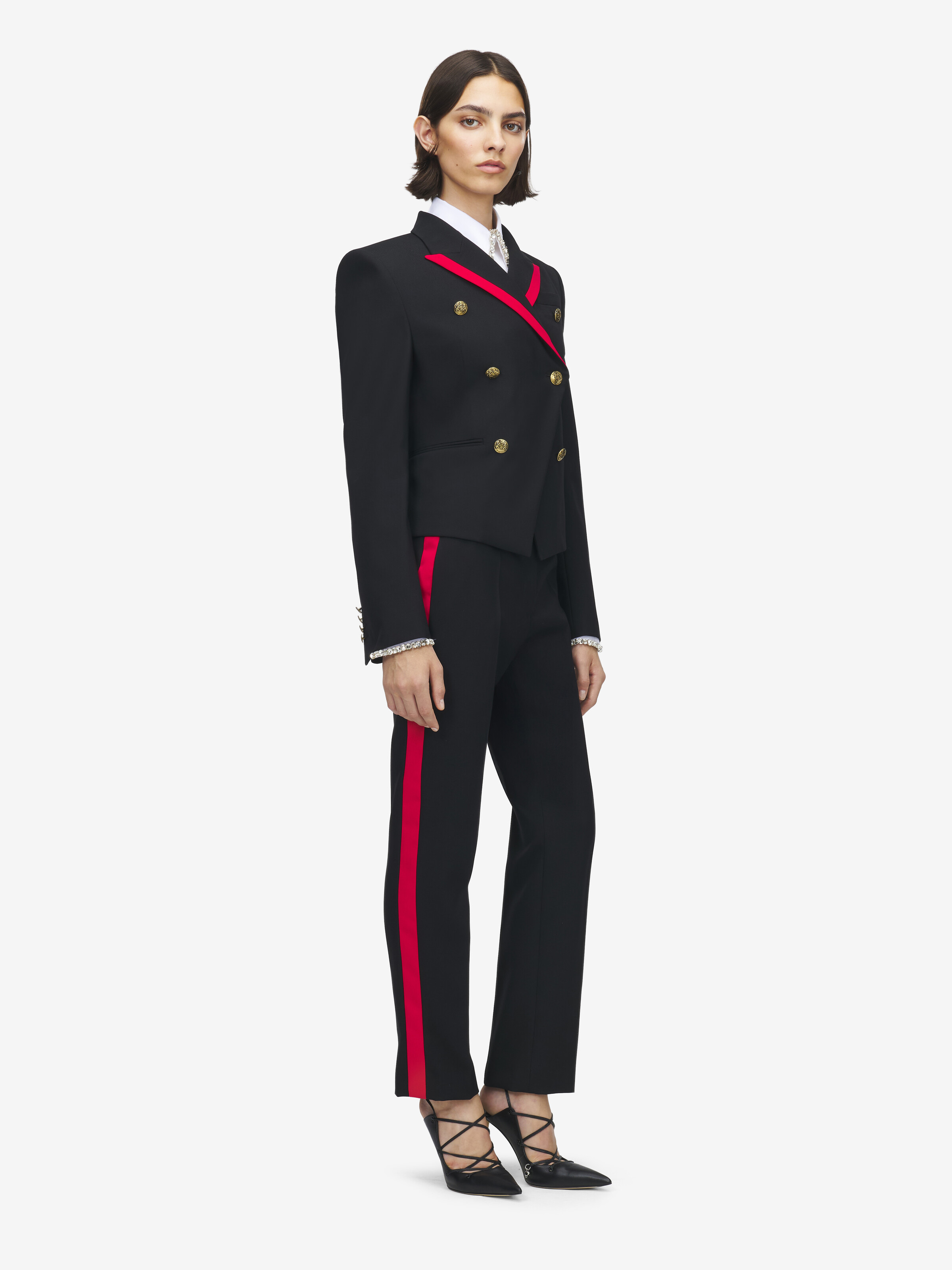 Veste uniforme à double boutonnage pour Femme en Noir in 100% Laine | Alexander McQueen - image 4