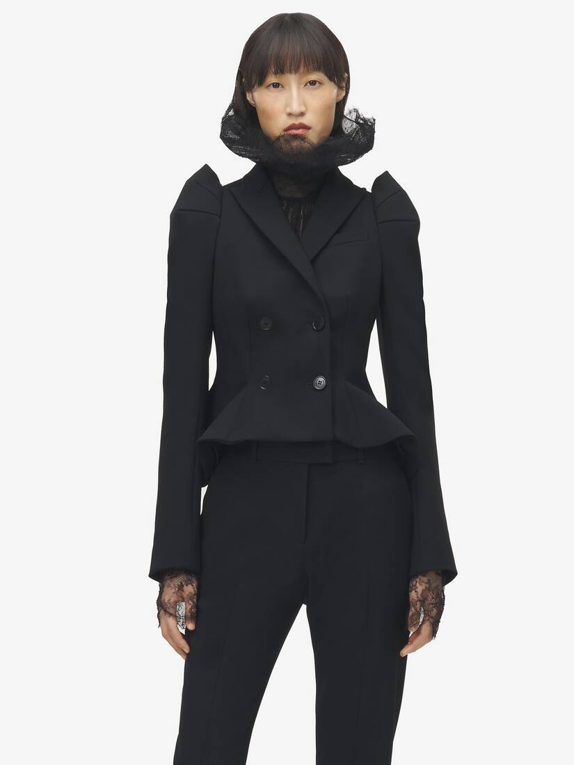 Shoulder Double-breasted Jacket