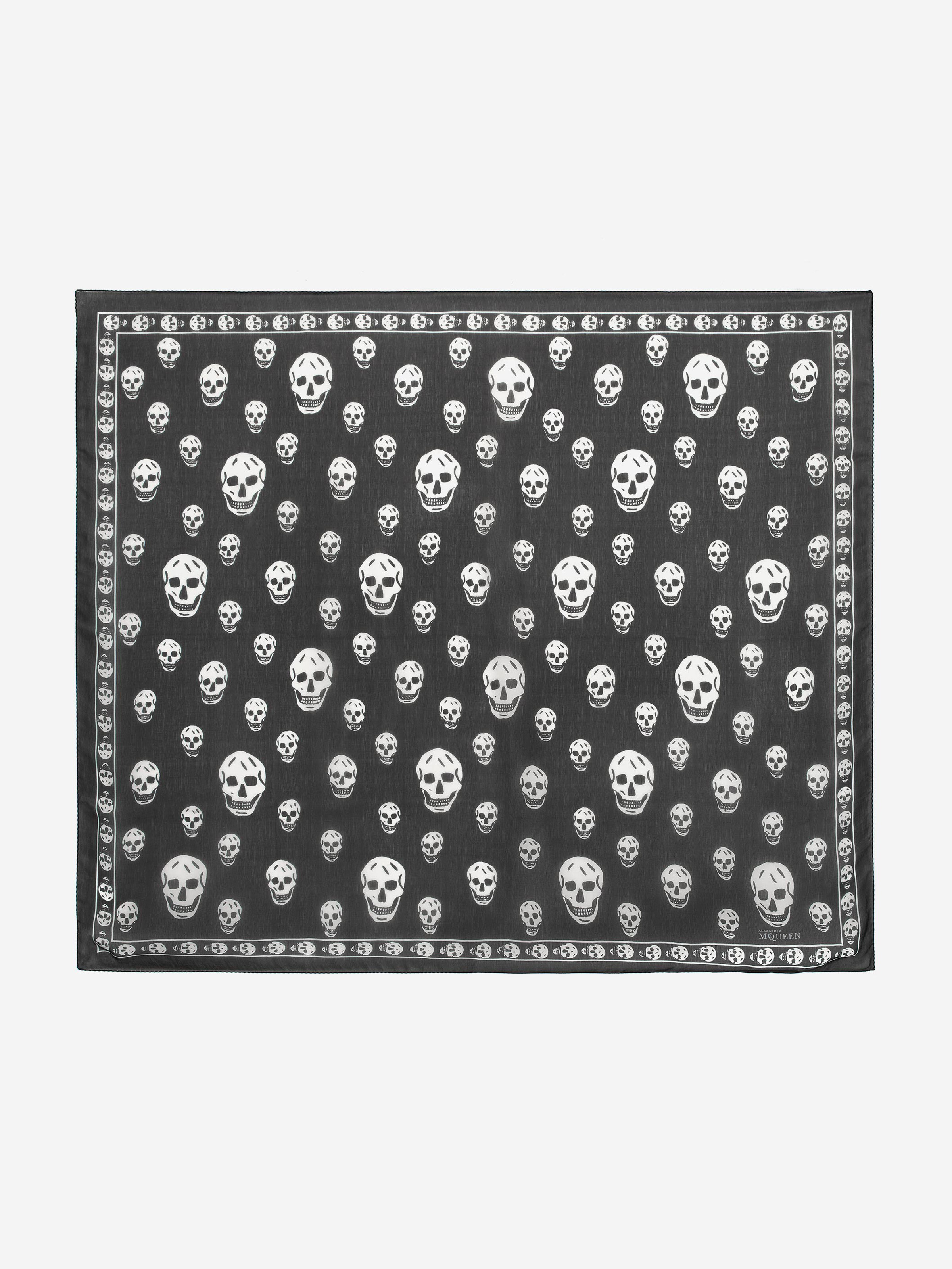 Foulard Classique Skull, en soie