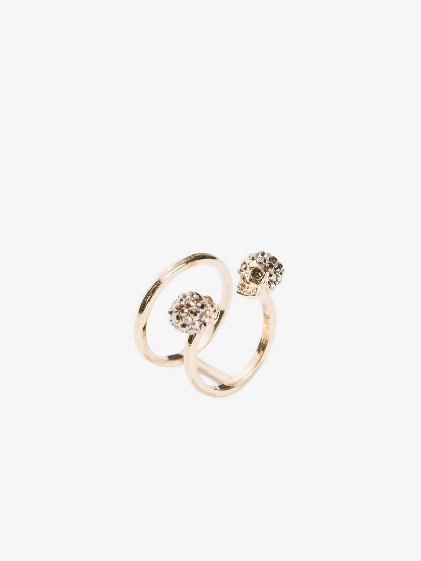트윈 스컬 더블 링 | Alexander McQueen - image 3