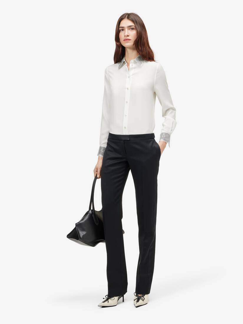 Floral Lace Detail Shirt | Alexander McQueen - image 2