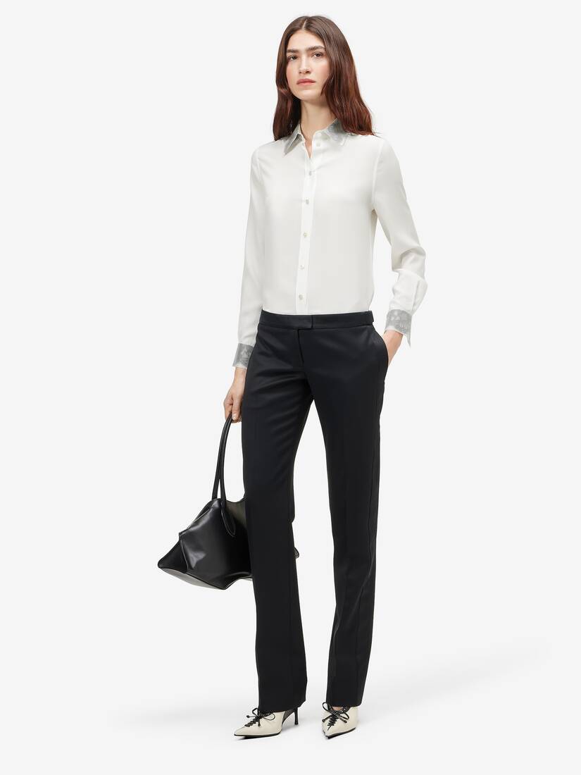 Camicia dettaglio in pizzo floreale | Alexander McQueen - image 2
