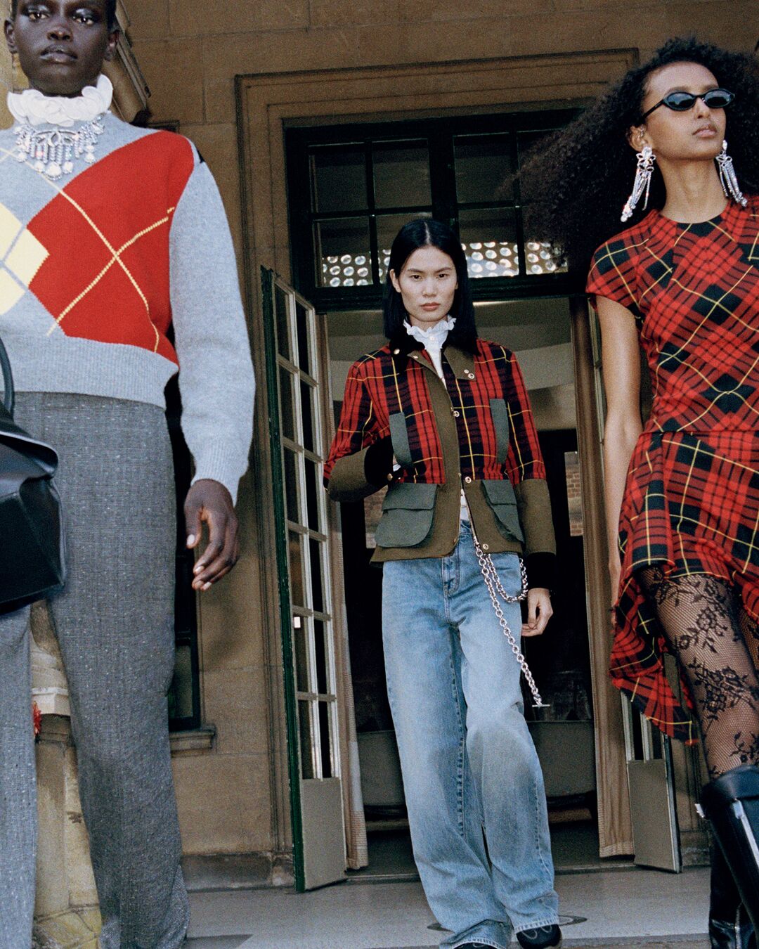 Model on set for McQueen Pre SS26 Campaign