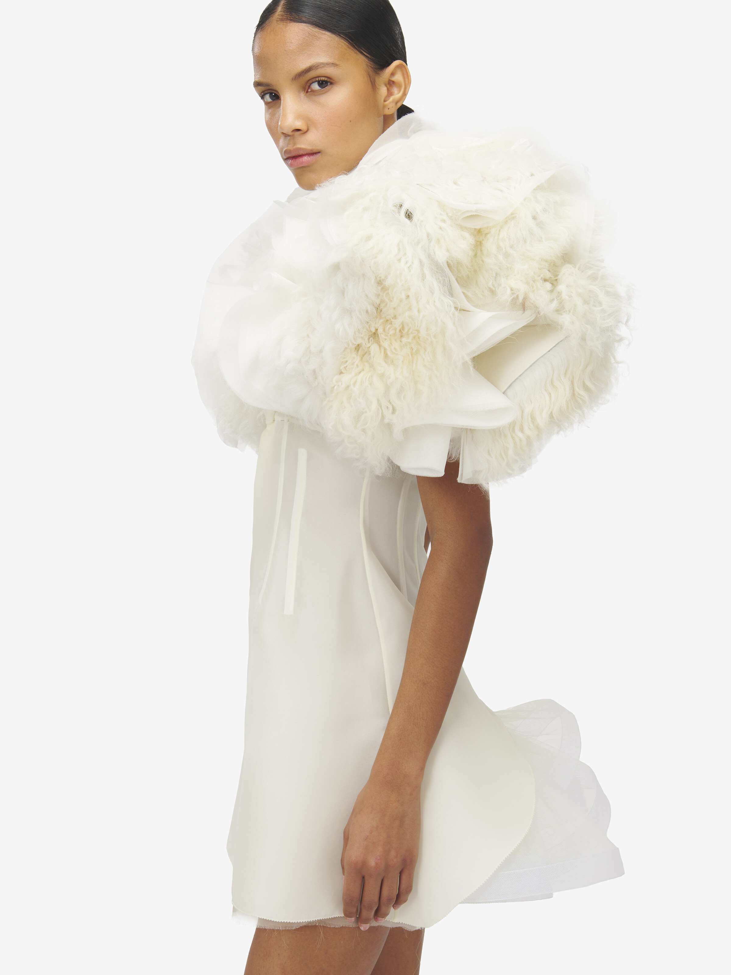 Hybrid Shearling Bolero