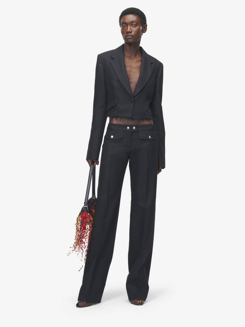 Cropped Single-Breasted Jacket | Alexander McQueen - image 2