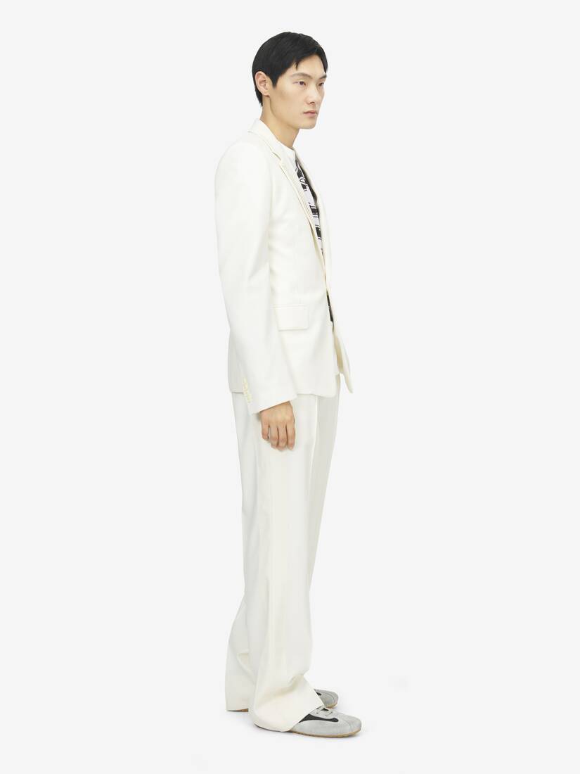 Veste à boutonnage simple et revers plissés | Alexander McQueen - image 3