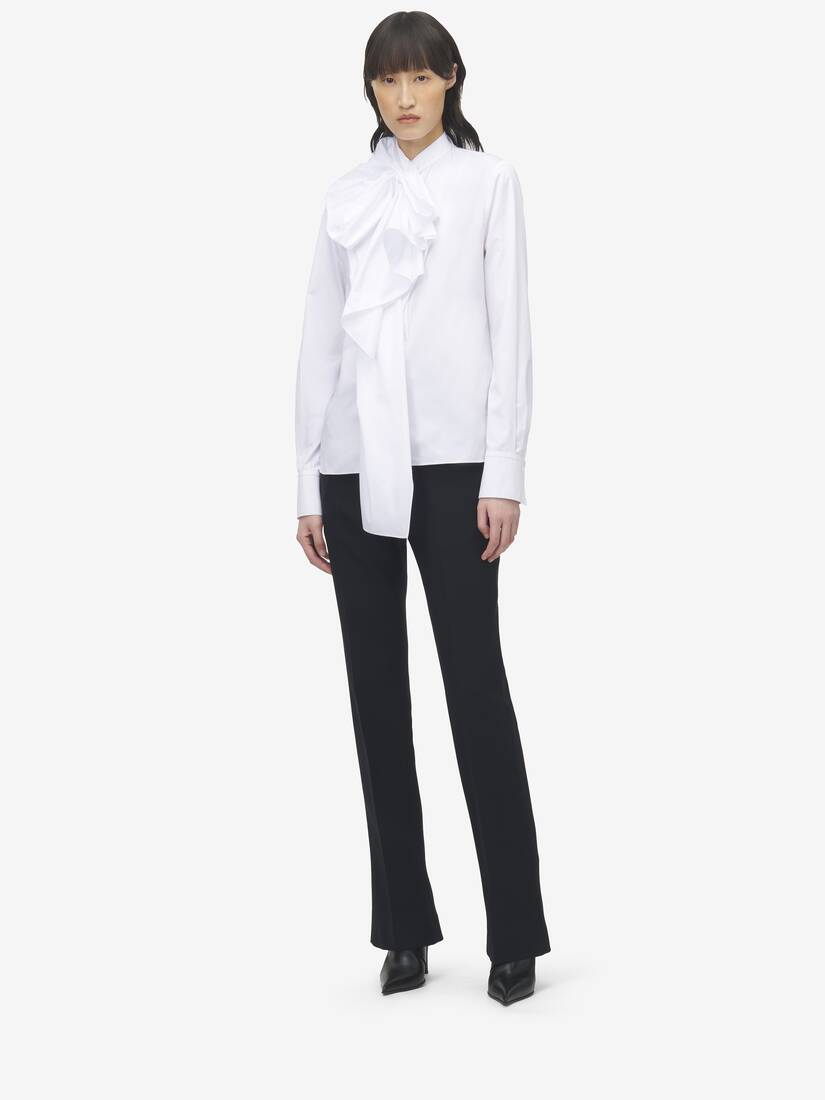 Ruffled Cotton Shirt