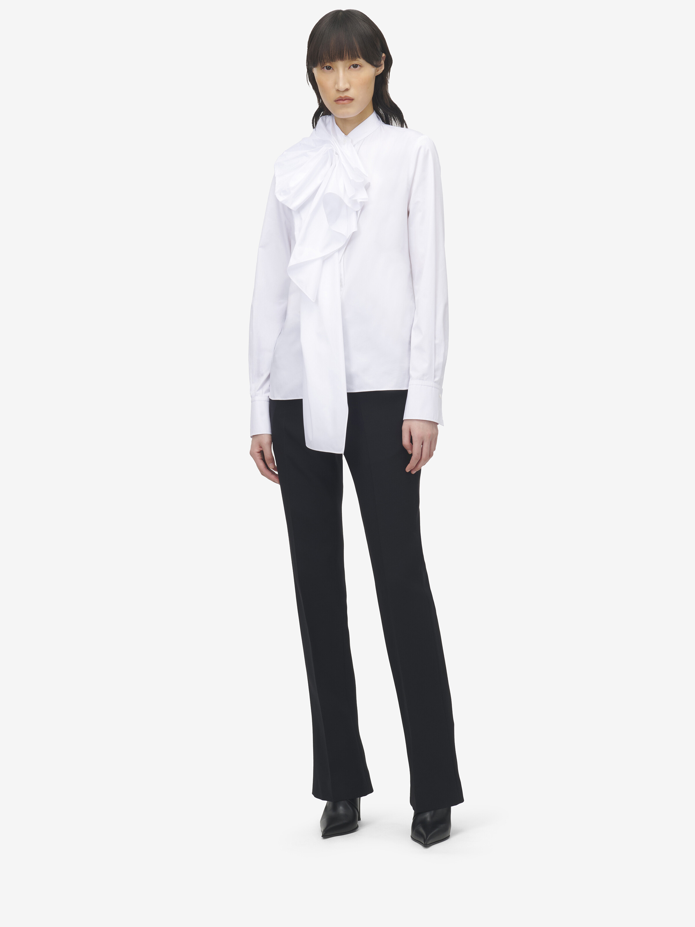 Ruffled Cotton Shirt