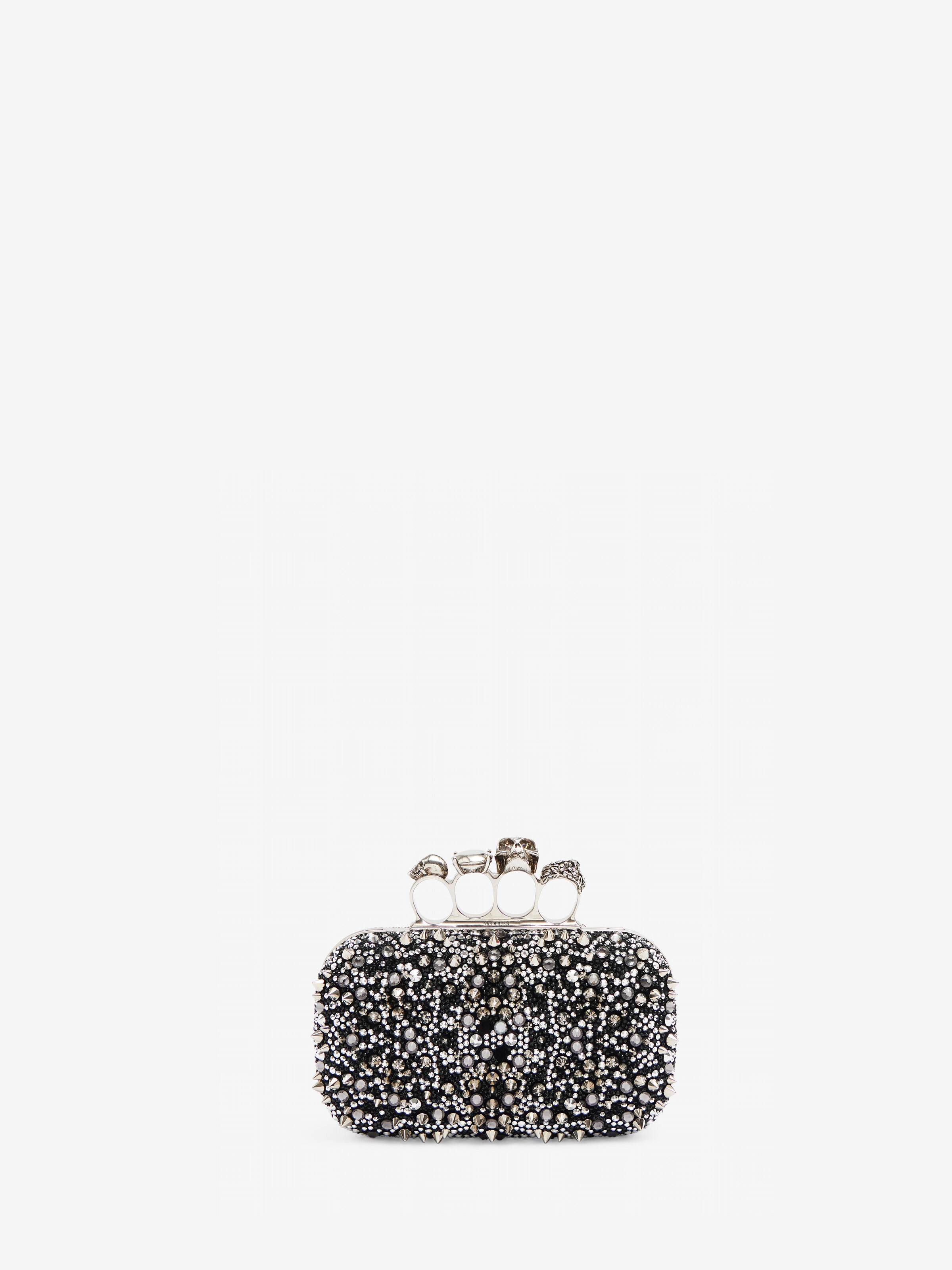 Women's Knuckle Clutch in Black in Calf Leather | Alexander McQueen - image 1