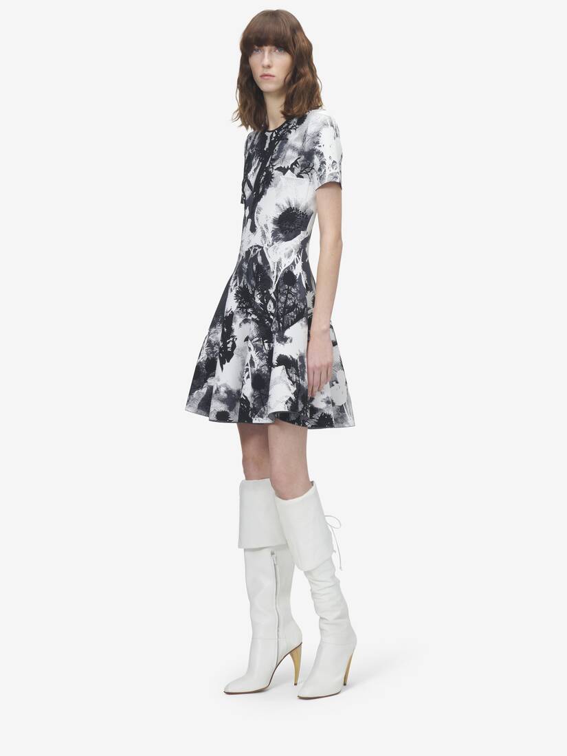 Floral Jacquard Mini Dress | Alexander McQueen - image 3