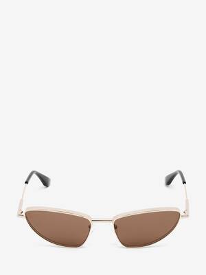 サングラス MCQUEEN Cat-eye sunglasses Women's Spike Geometric Cat-eye Sunglasses in Black | McQueen US