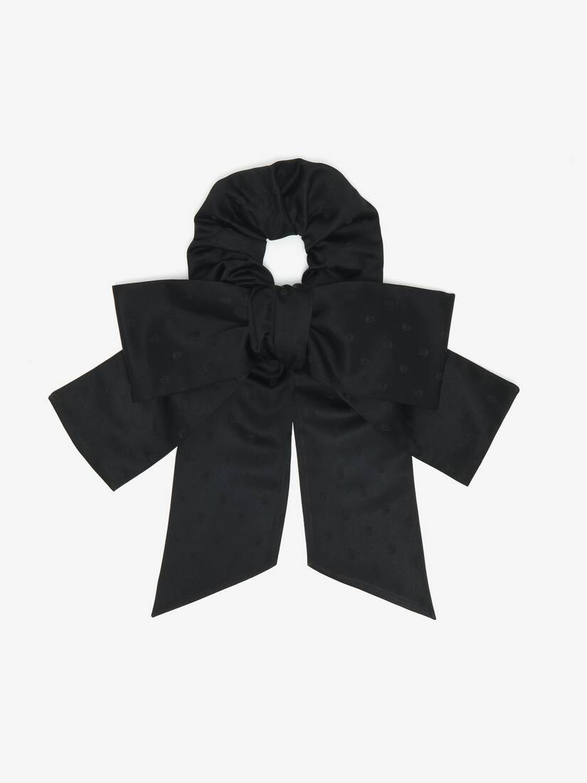 Chouchou à Nœud Jacquard Skull